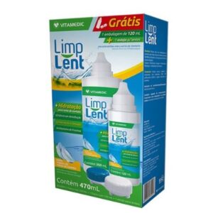 LIMP LENT KIT SOLUÇÃO PARA LENTES DE CONTATO 350ML GRÁTIS 120ML + 1 ESTOJO PARA LENTES