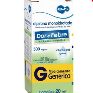 DIPIRONA 500MG/ML GOTAS 20ML - EMS - GENÉRICO
