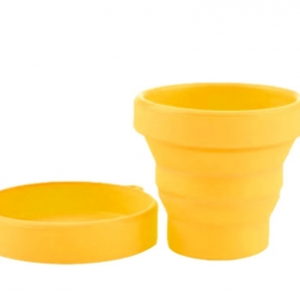 Copo Silicone Retrátil com Tampa 150ML