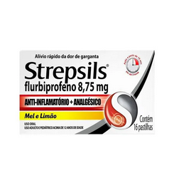 Pastilhas para Garganta Strepsils Mel e Limão 16 Pastilhas