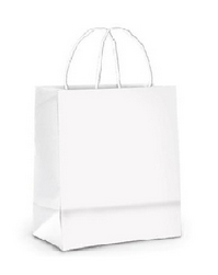 Sacola de Papel Grande 18 x 25 cm - 10 unid. - Branca