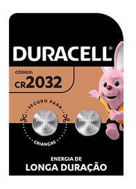 Pilha Moeda de Lítio Duracell CR2032 - 3 volts - BT 2 UN