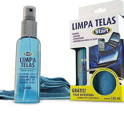 Limpador para telas c/120ml + pano microfibra Start Quimica BT 1 UN