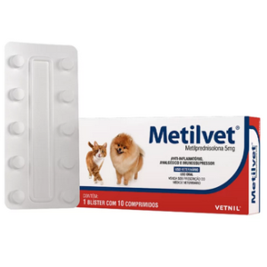 Anti-inflamatório Metilvet 10 Comprimidos Vetnil para Cães e Gatos